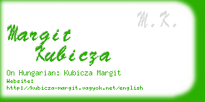 margit kubicza business card